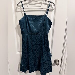 New Altar'd State Teal Satin Dress